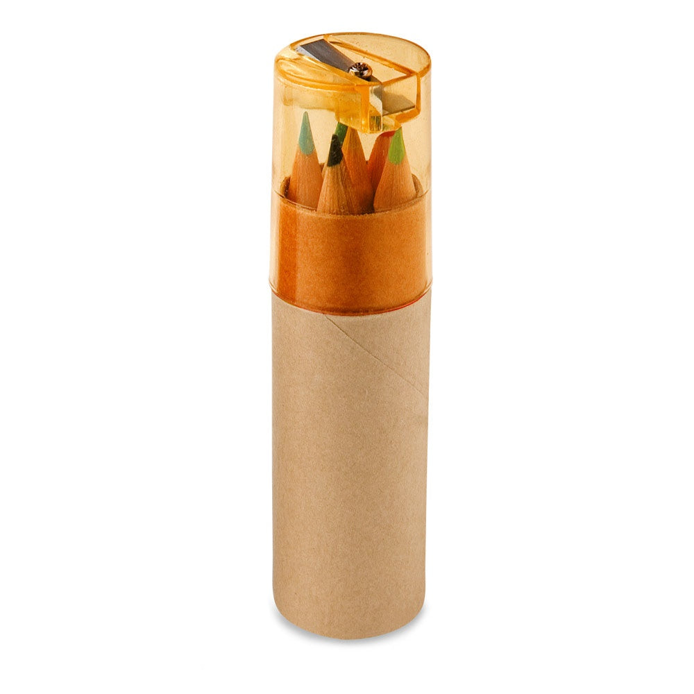 ROLS promotional pen in orange with custom logo branding