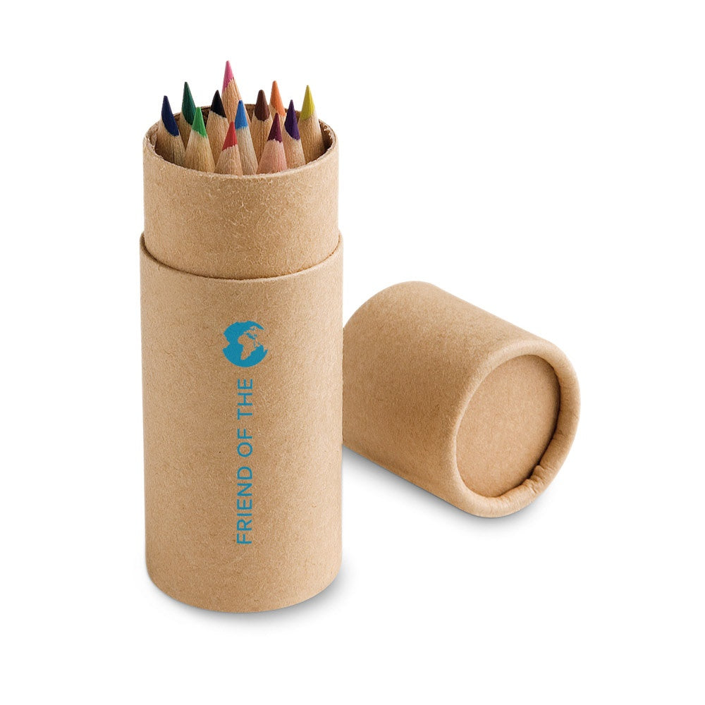 CYLINDER promotional pen in natural with custom logo branding