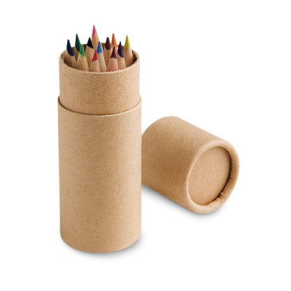 CYLINDER promotional pen in natural with custom logo branding