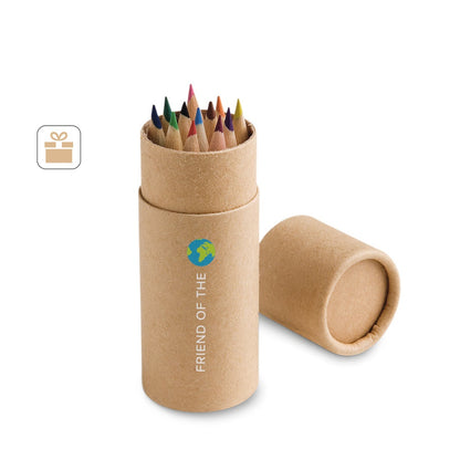 CYLINDER promotional pen (complete set view) with custom logo branding