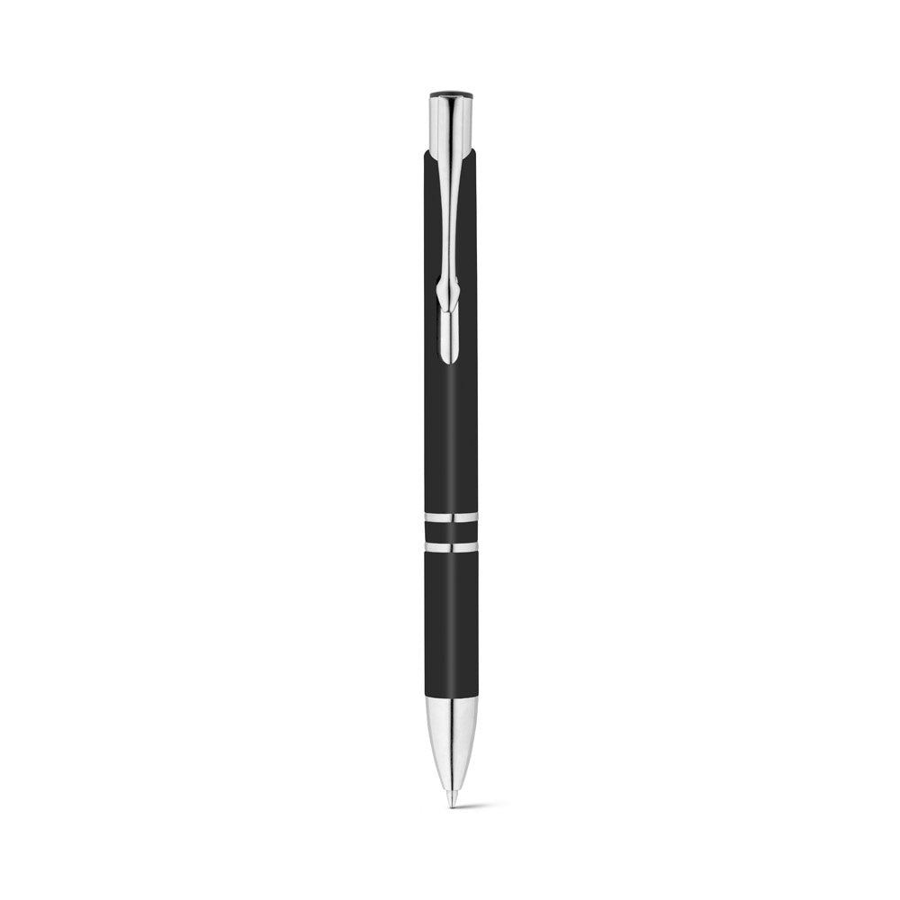 BETA WHEAT promotional pen in black (detail view) with custom logo branding