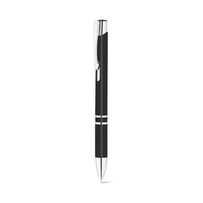 BETA WHEAT promotional pen in black (detail view) with custom logo branding
