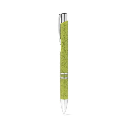 BETA WHEAT promotional pen in light green with custom logo branding