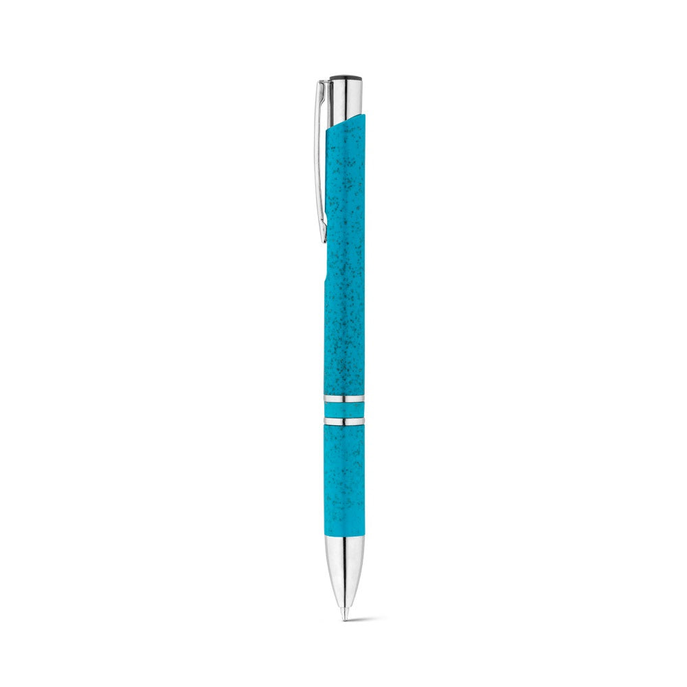 BETA WHEAT promotional pen in light blue with custom logo branding