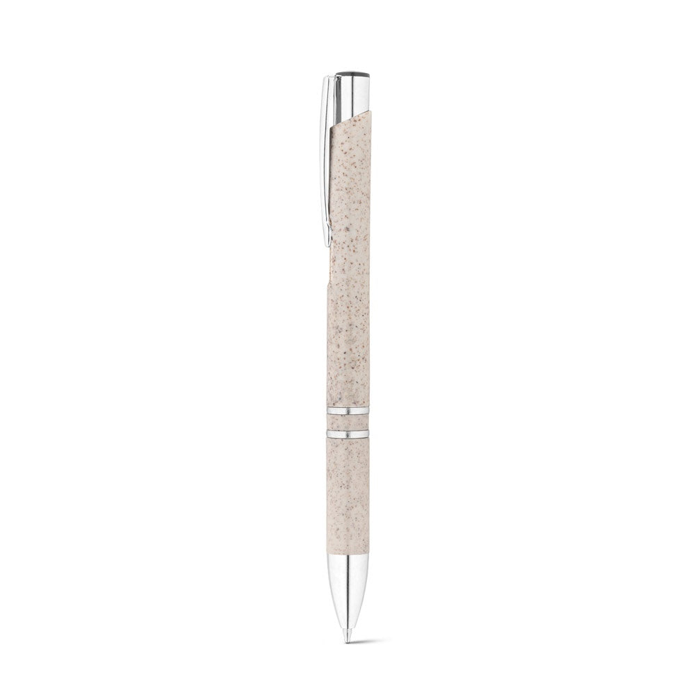 BETA WHEAT promotional pen in light natural with custom logo branding