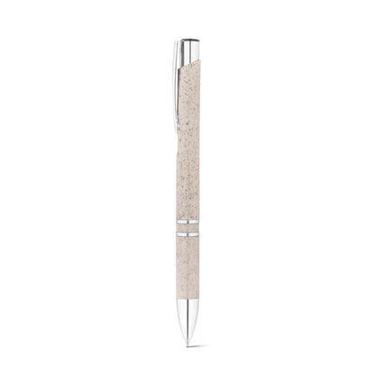 BETA WHEAT promotional pen in light natural with custom logo branding