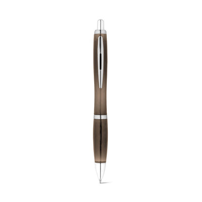 SWING rPET promotional pen in black (detail view) with custom logo branding