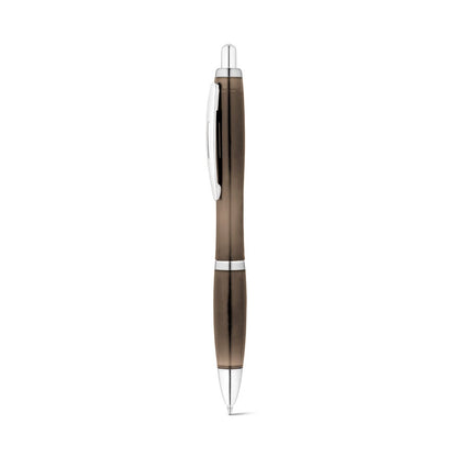 SWING rPET promotional pen in black (detail view) with custom logo branding