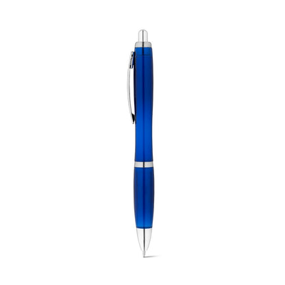 SWING rPET promotional pen in blue with custom logo branding