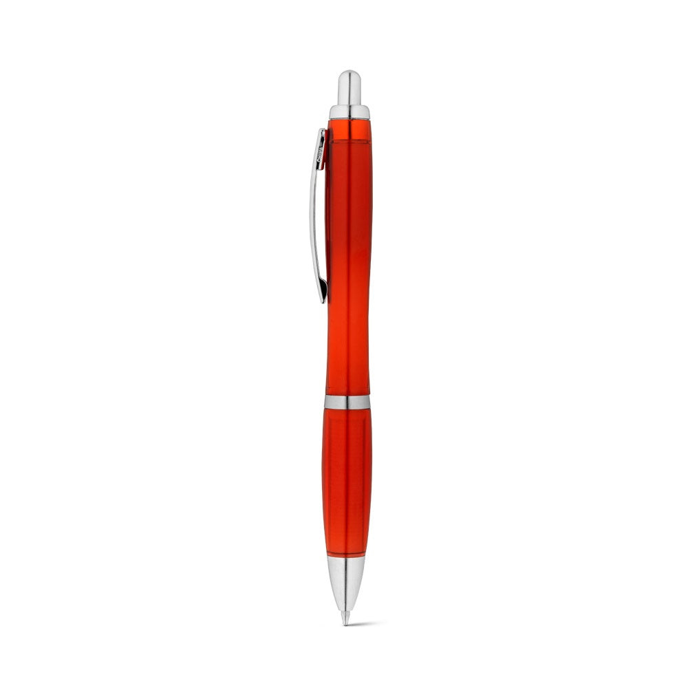 SWING rPET promotional pen in red with custom logo branding