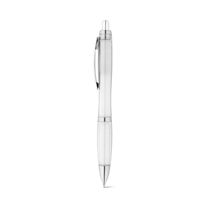 SWING rPET promotional pen in white with custom logo branding