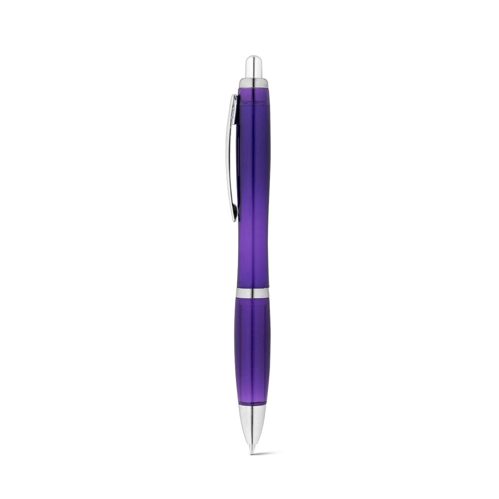 SWING rPET promotional pen in purple with custom logo branding