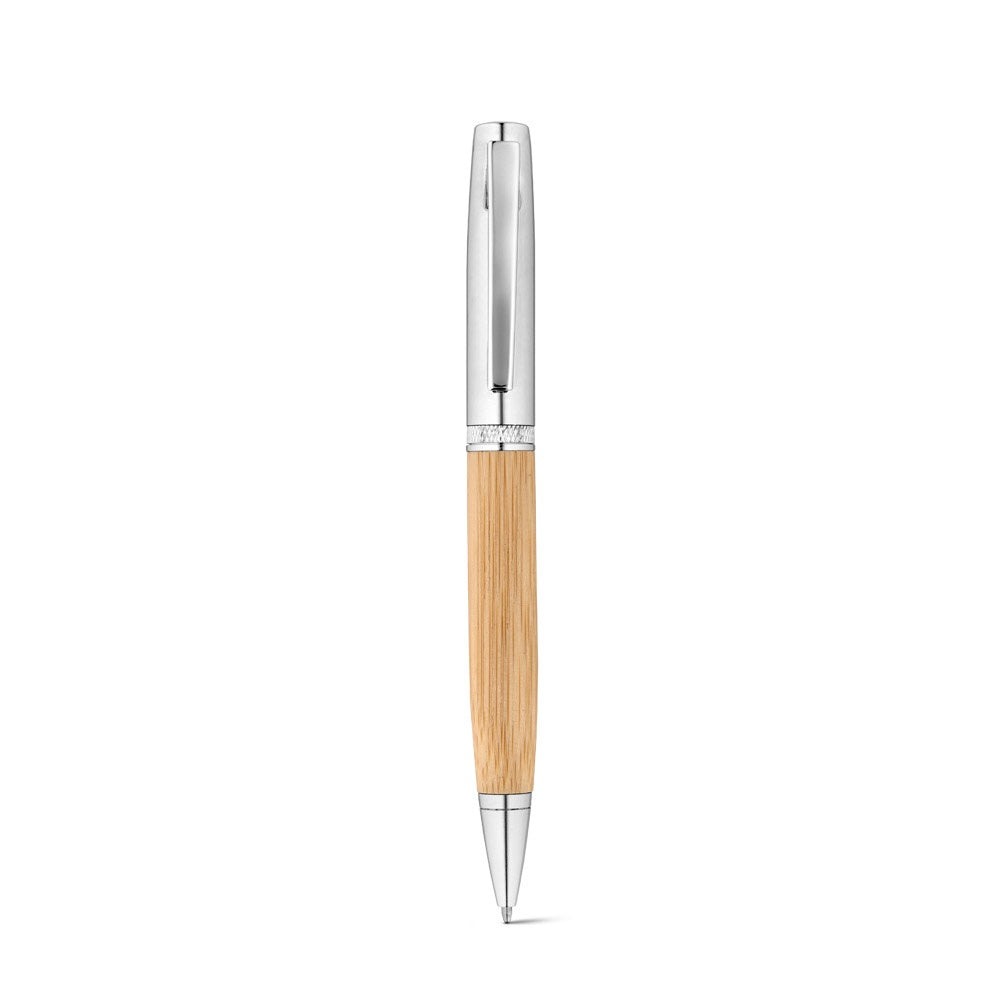 FUJI promotional pen in natural (detail view) with custom logo branding