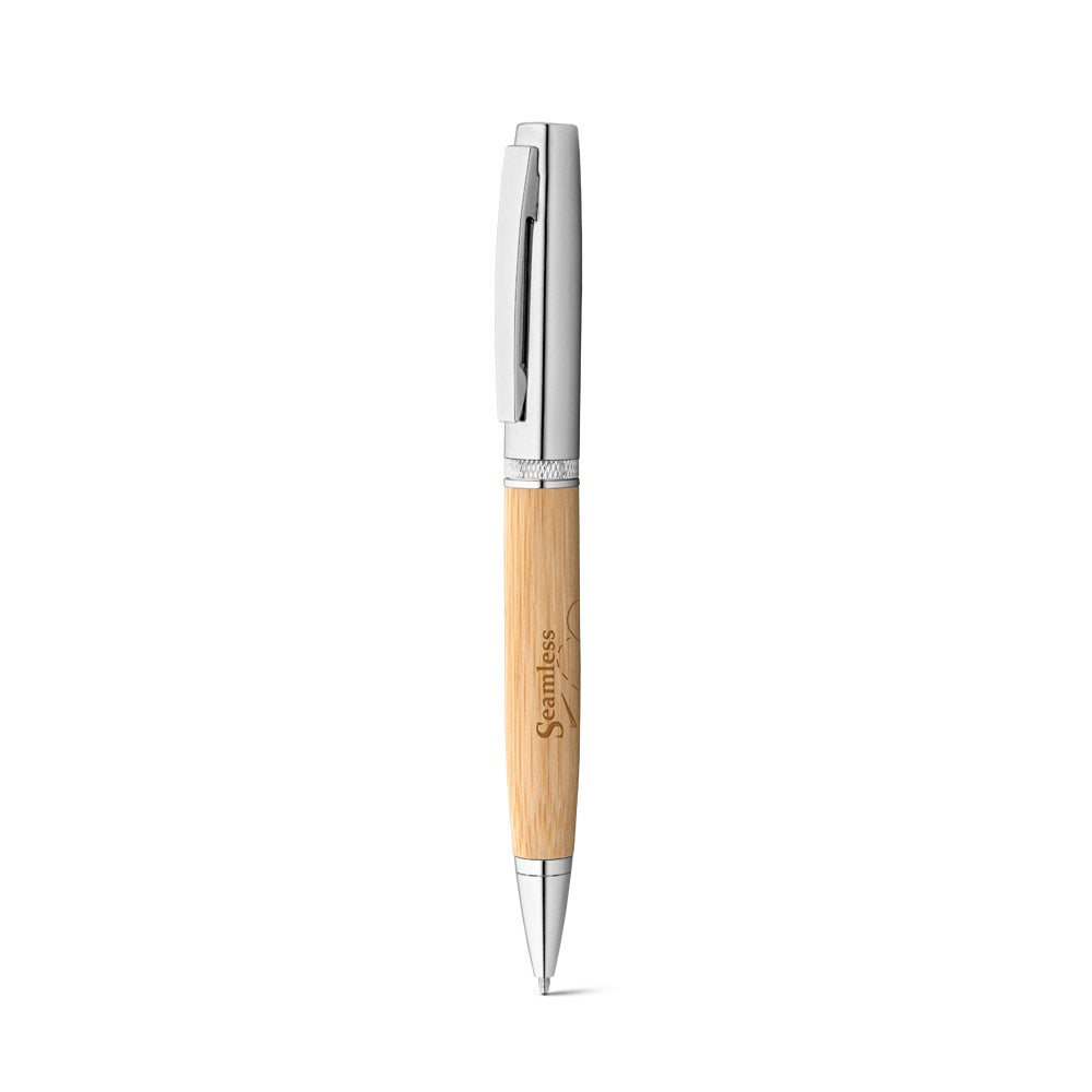 FUJI promotional pen in natural with custom logo branding