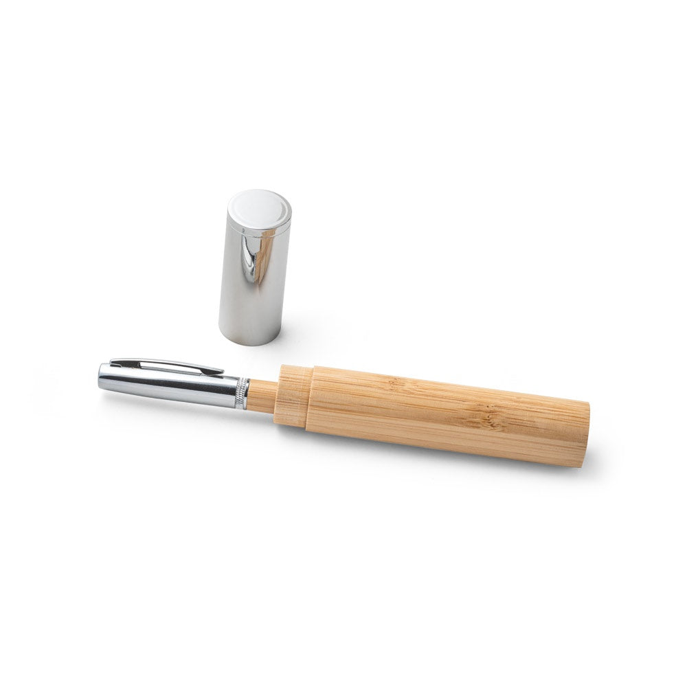 FUJI promotional pen in natural (gift box packaging) with custom logo branding