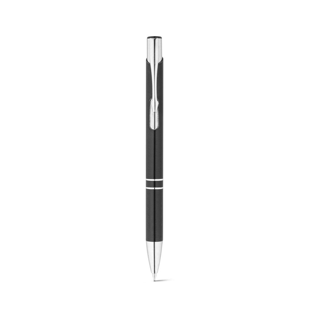 RE-BETA promotional pen in black (detail view) with custom logo branding