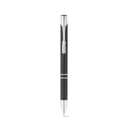 RE-BETA promotional pen in black (detail view) with custom logo branding