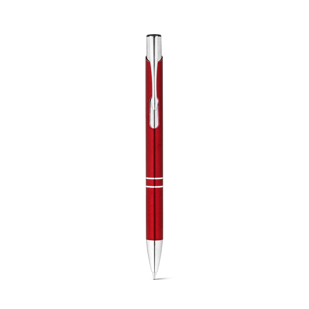 RE-BETA promotional pen in red (detail view) with custom logo branding