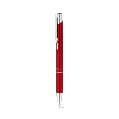 RE-BETA promotional pen in red (detail view) with custom logo branding