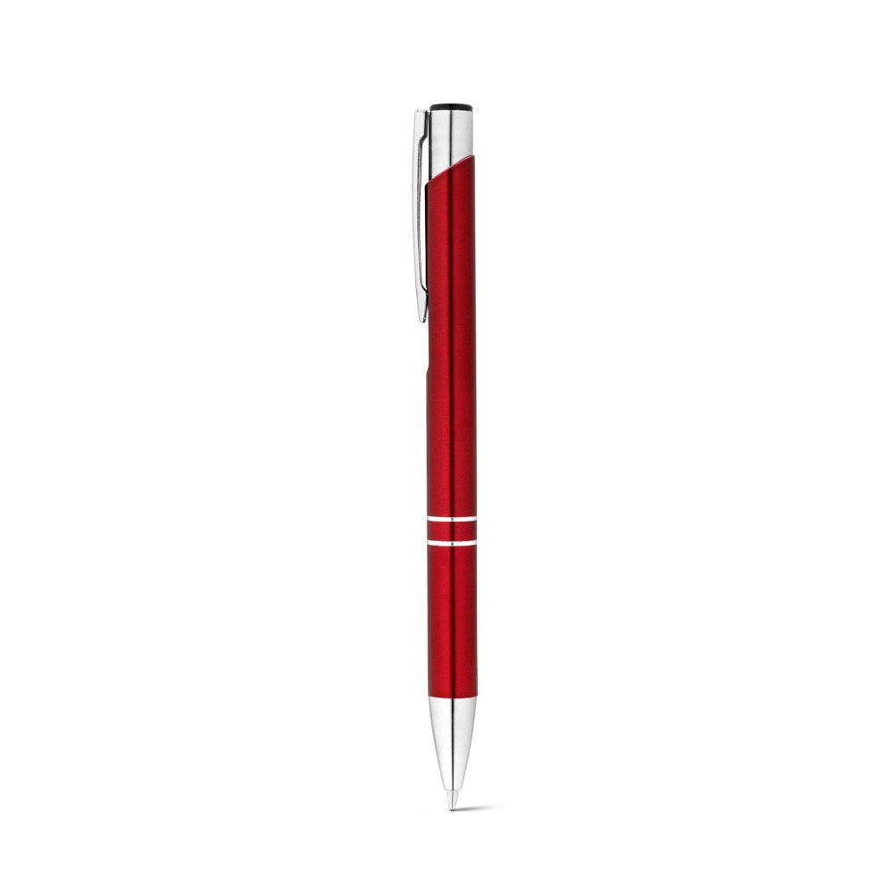 RE-BETA promotional pen in red with custom logo branding