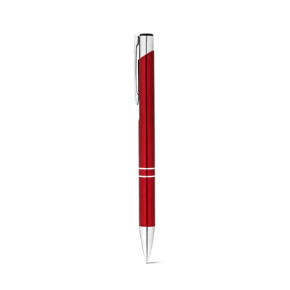 RE-BETA promotional pen in red with custom logo branding