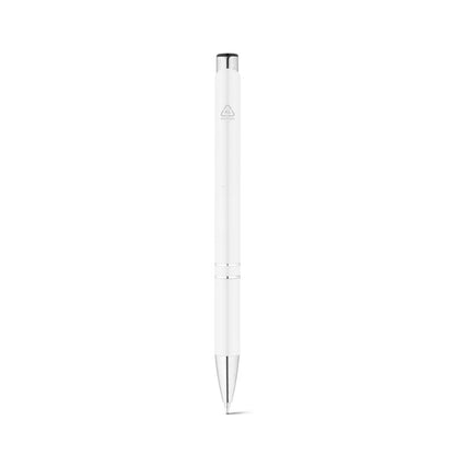 RE-BETA promotional pen in white (detail view) with custom logo branding