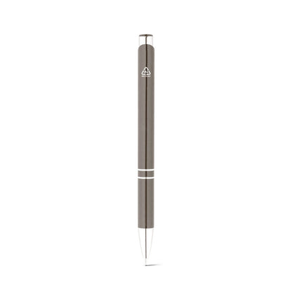 RE-BETA promotional pen in gun metal (detail view) with custom logo branding