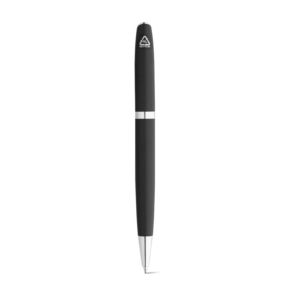 RE-LANDO-SET promotional writing set in black (detail view) with custom logo branding