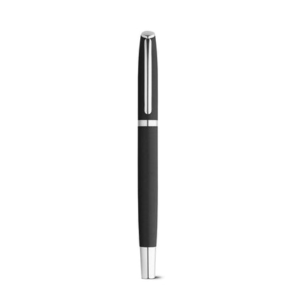 RE-LANDO-SET promotional writing set in black (detail view) with custom logo branding