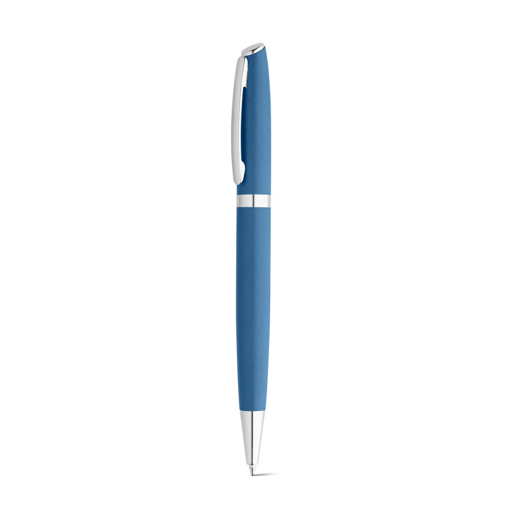 RE-LANDO-SET promotional writing set in blue (detail view) with custom logo branding
