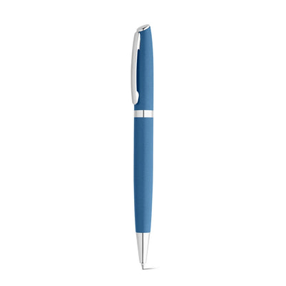 RE-LANDO-SET promotional writing set in blue (detail view) with custom logo branding