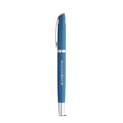 RE-LANDO-SET promotional writing set in blue with custom logo branding