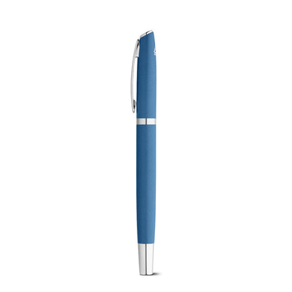RE-LANDO-SET promotional writing set in blue (detail view) with custom logo branding