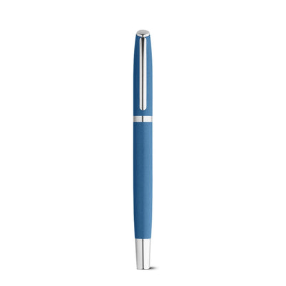 RE-LANDO-SET promotional writing set in blue (detail view) with custom logo branding