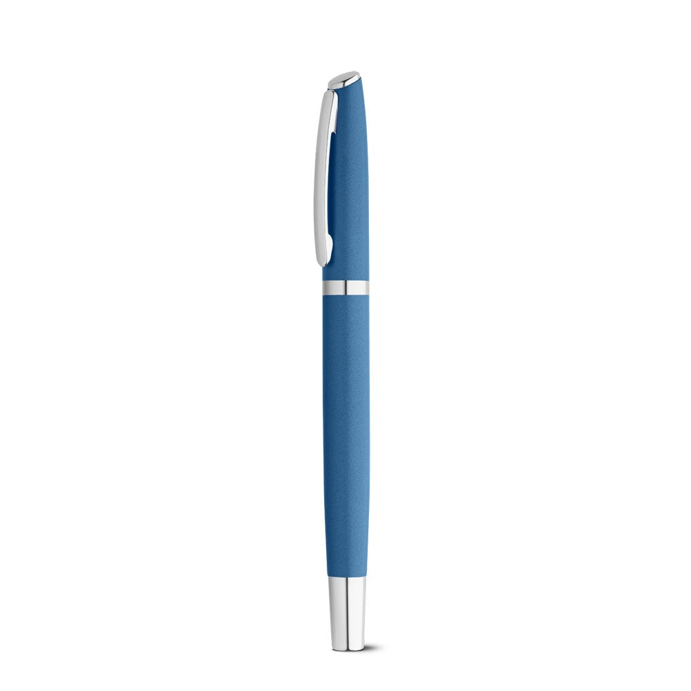 RE-LANDO-SET promotional writing set in blue with custom logo branding