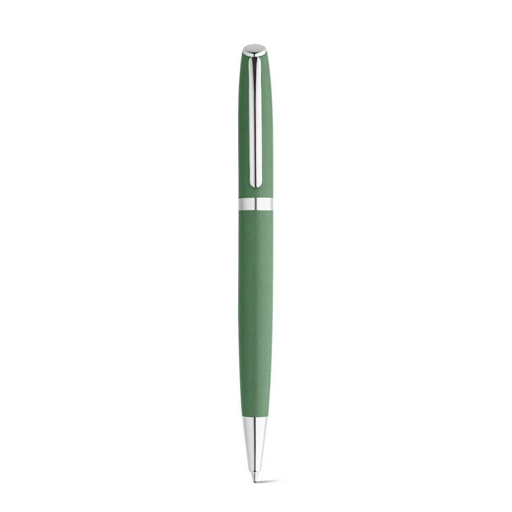 RE-LANDO-SET promotional writing set in green (detail view) with custom logo branding