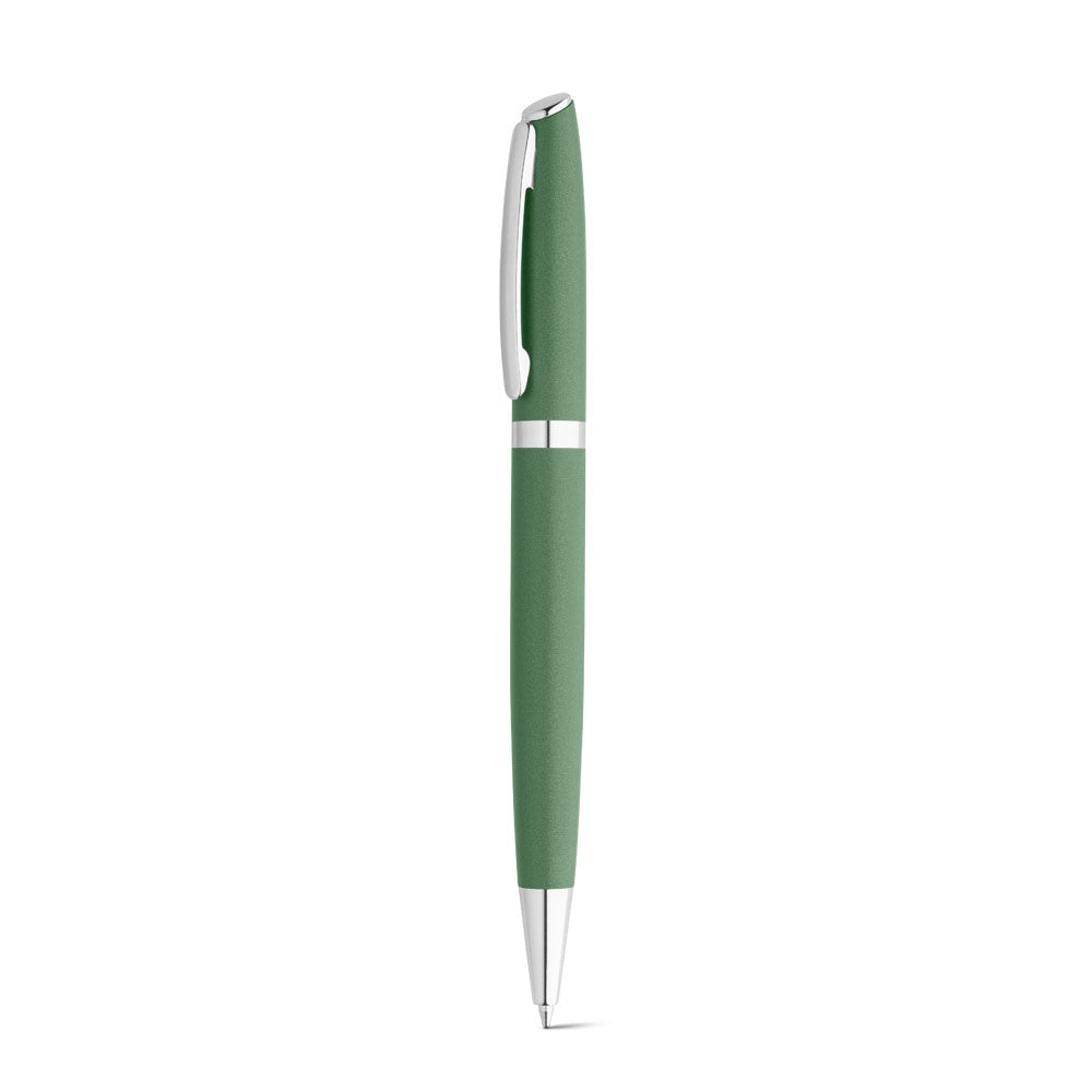 RE-LANDO-SET promotional writing set in green (detail view) with custom logo branding