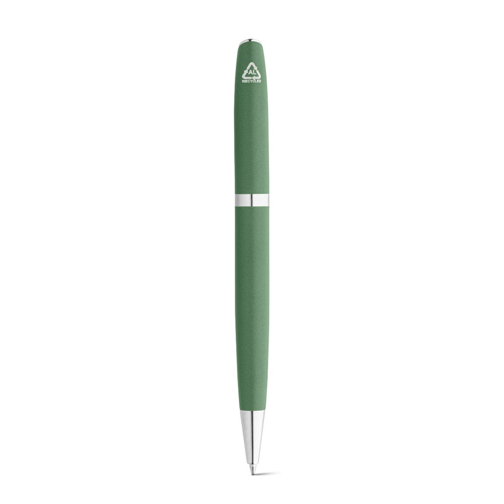 RE-LANDO-SET promotional writing set in green (detail view) with custom logo branding