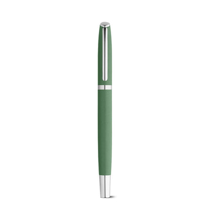 RE-LANDO-SET promotional writing set in green (detail view) with custom logo branding