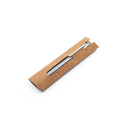ALEXA promotional pen in satin silver (gift box packaging) with custom logo branding