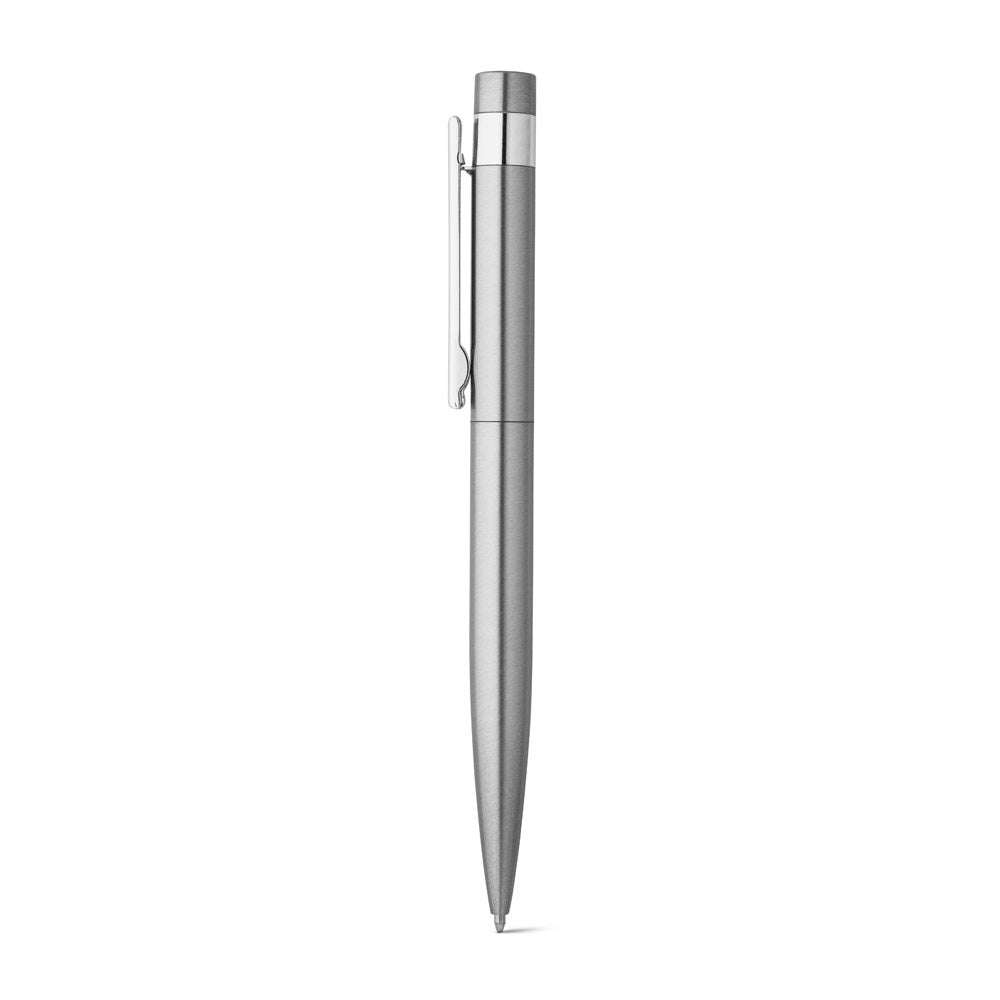 ALEXA promotional pen in satin silver with custom logo branding