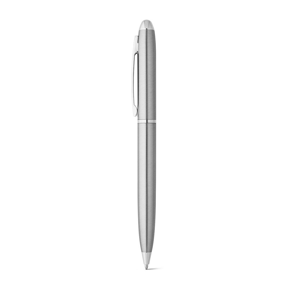 CHRIS promotional pen in satin silver with custom logo branding