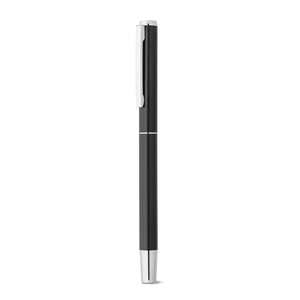 LEAH promotional writing set in black (detail view) with custom logo branding