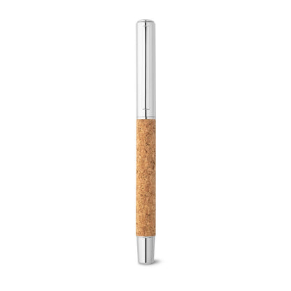 ANDREW promotional pen in natural (detail view) with custom logo branding