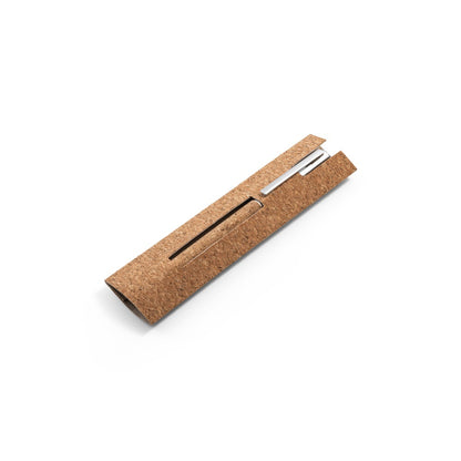 ANDREW promotional pen in natural (gift box packaging) with custom logo branding