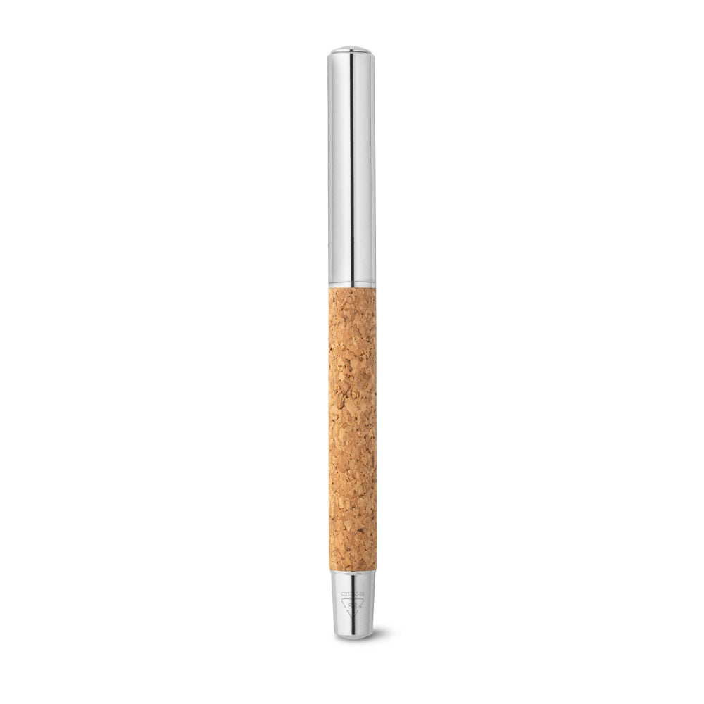 ANDREW promotional pen in natural (detail view) with custom logo branding