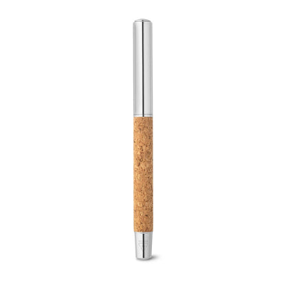 ANDREW promotional pen in natural (detail view) with custom logo branding