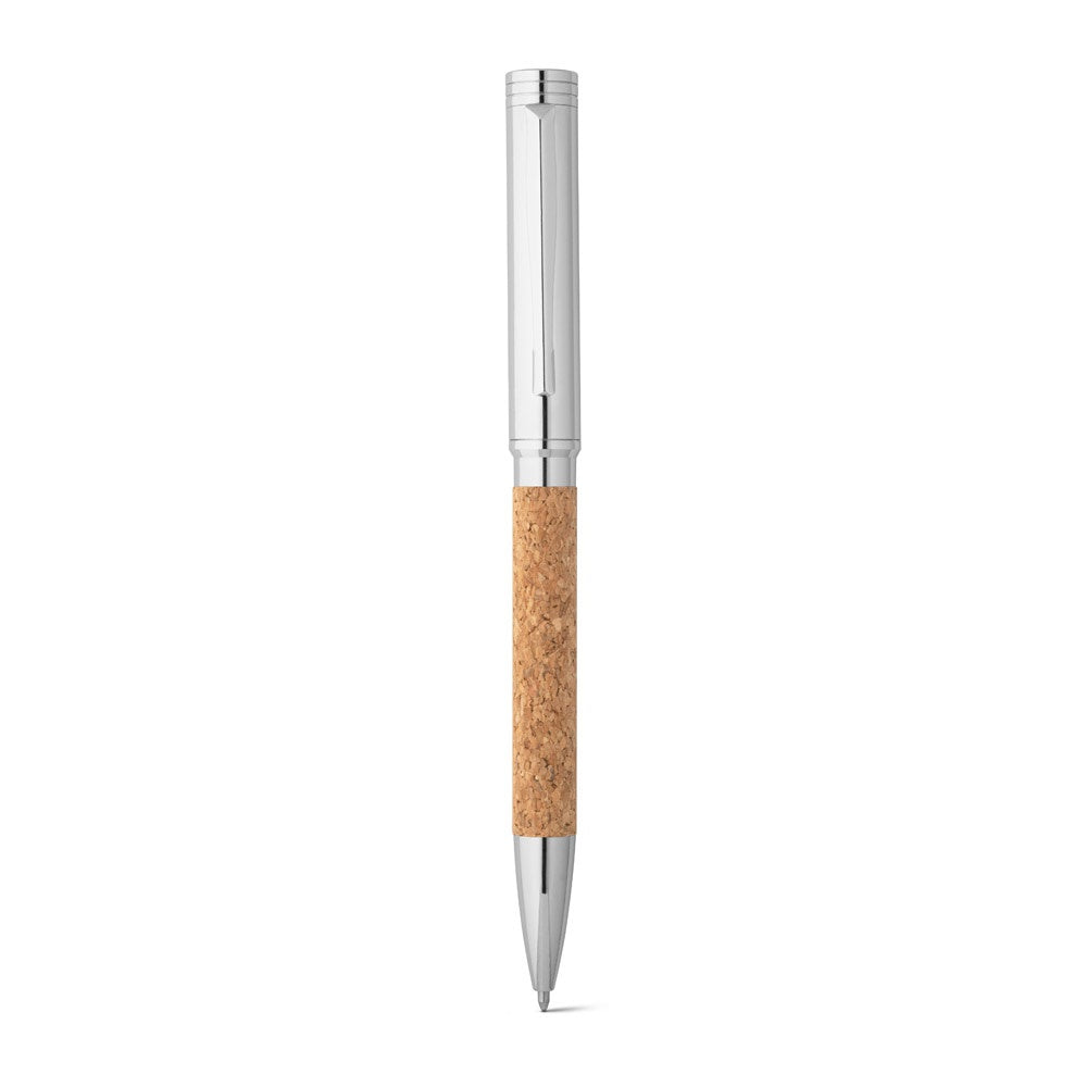 CORKO promotional pen in natural (detail view) with custom logo branding