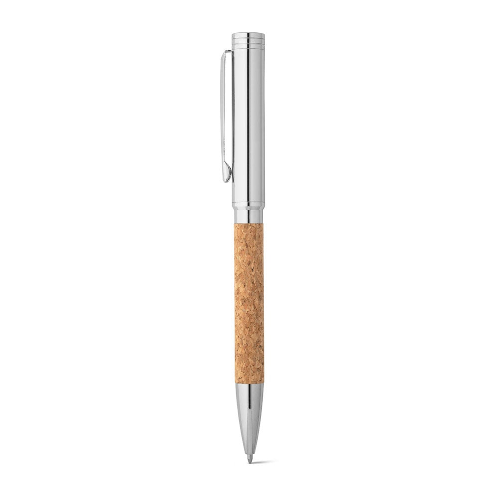 CORKO promotional pen in natural with custom logo branding