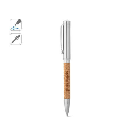 CORKO promotional pen (complete set view) with custom logo branding